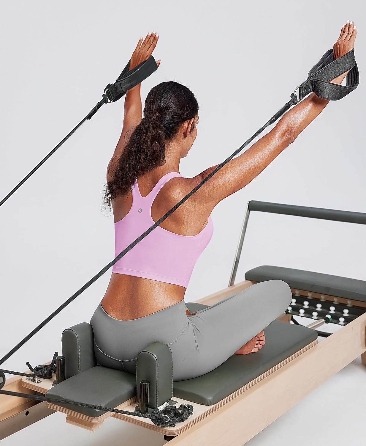 PINSPARK Women Sports Bra High Neck Racerback Workout Crop Tank Top Longline Padded Yoga Tops with Built in Pads - Image 5