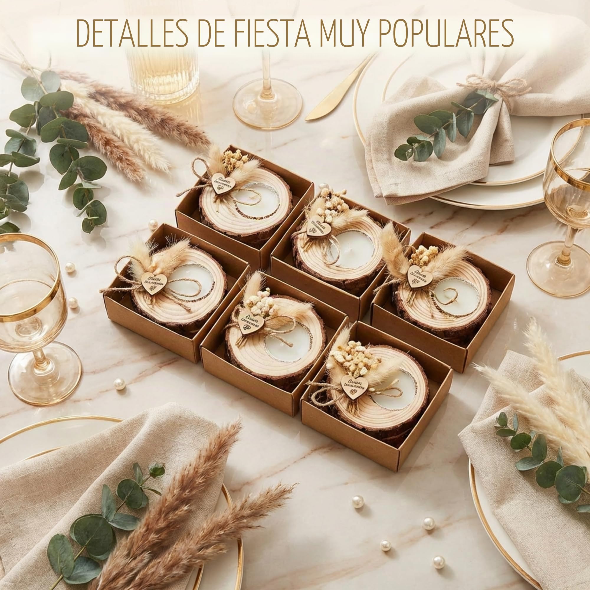 50 Portavelas de Boda para Despedida de Soltera, Velas Rústicas, Recuerdos y Regalos para Invitados, Decoraciones