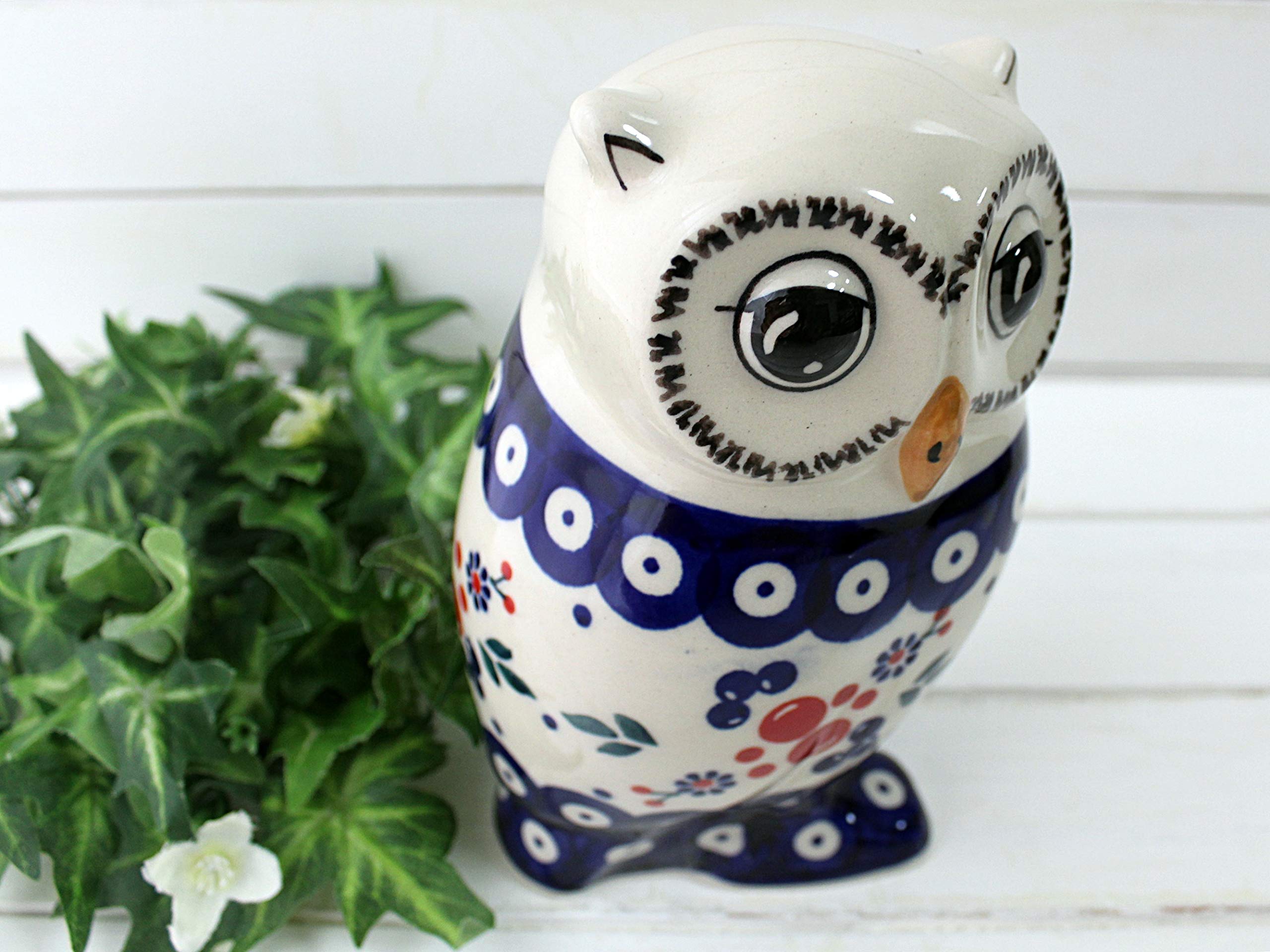 ポーリッシュポタリー　置物　フクロウ　ベル Amazon.co.jp: ポーリッシュポタリー (ポーランド陶器) ふくろう