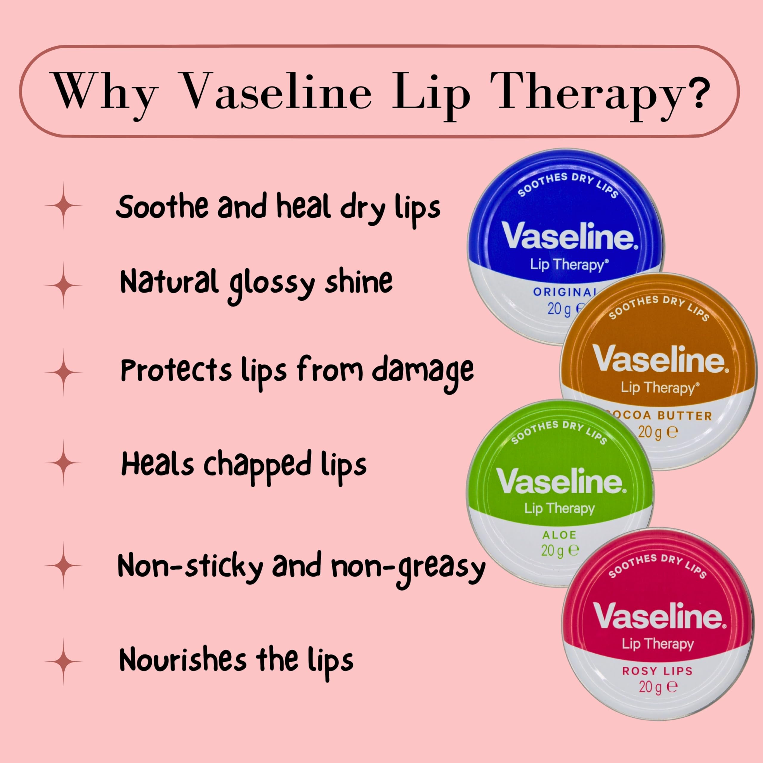 Lip Balm Bundle with Lip Therapy 4 x 20g (Original, Rosy Lips, Cocoa Butter - Image 4