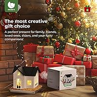 Vista 7 de MrCrafts Comedero solar para pájaros – Comedero colgante de metal para pájaros con luces solares, linterna solar al aire libre, decoración de jardín