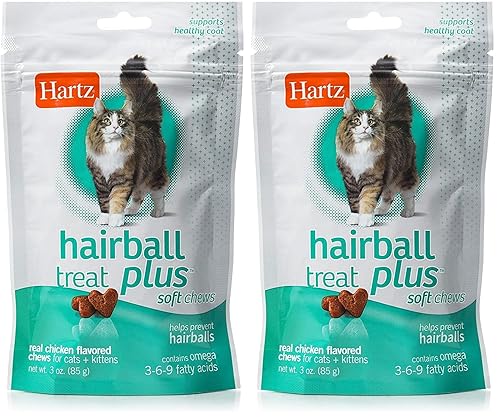 Hartz Hairball Remedy Plus Chicken Flavored Soft Chews for Cats