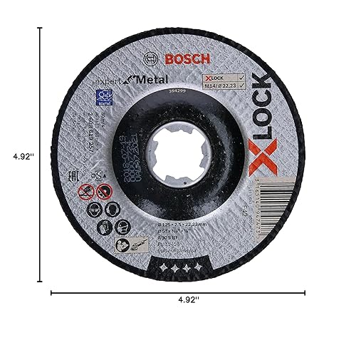 Miniatura 9 de Bosch Professional 2608619257 Disco de corte con manivela Expert (para metal, X-Lock, Ø125 mm, Diámetro Ø 0.875 in, Grosor 0.098 in)