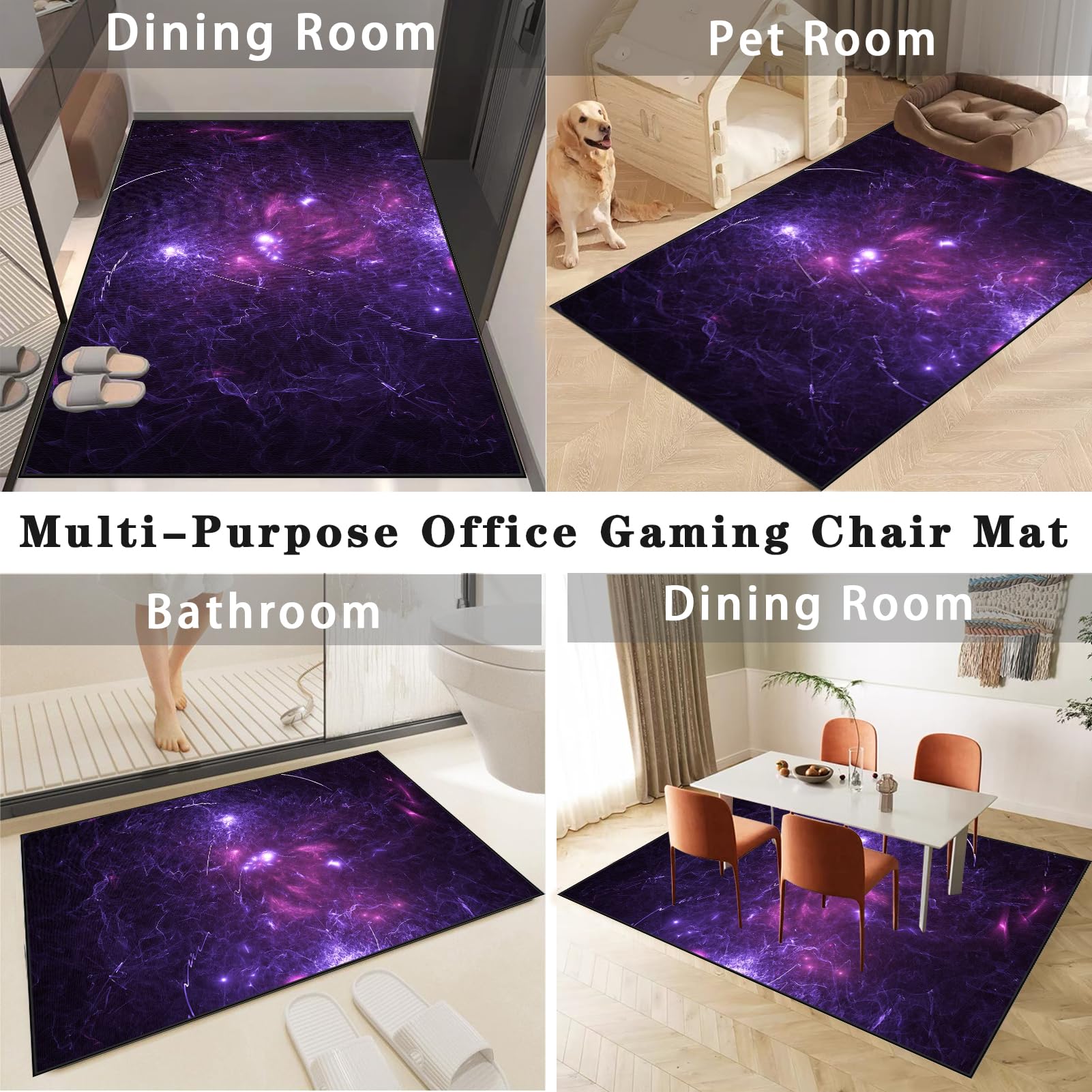 Stuhl Unterlage Schreibtisch für Hartböden Stuhlunterlage schreibtischstuhl unterlage Bodenschutzmatte Gaming Bürostuhl Matte Bodenmatte rutschfest Bürostuhlunterlage Gamer Teppich 180 x 200 cm