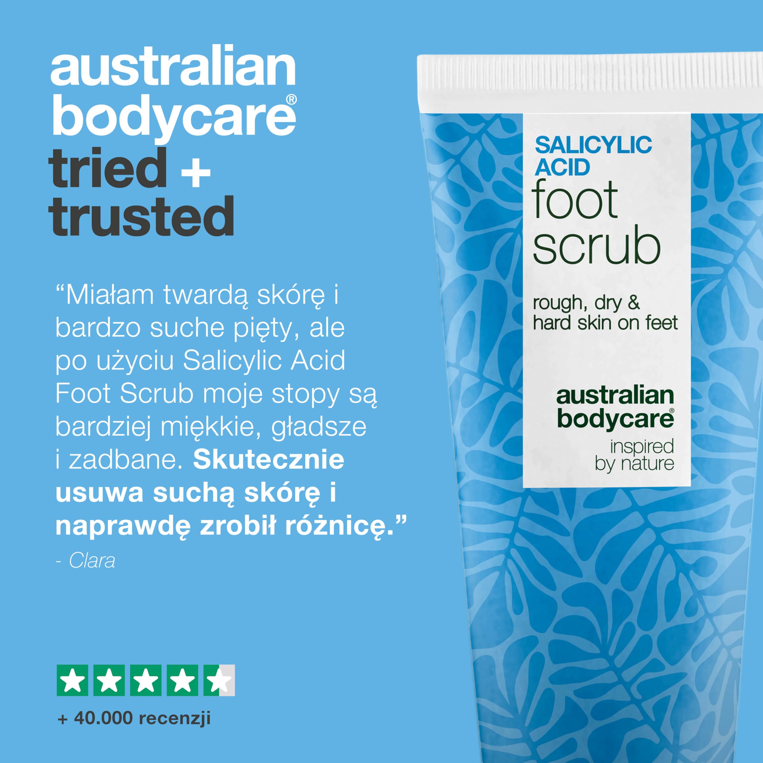 Peeling do stóp na popękane pięty, zrogowacenia na stopach i suchą skórę – AHA/BHA z kwasem glikolowym + salicylowym i pestkami moreli, usuwa martwy naskórek