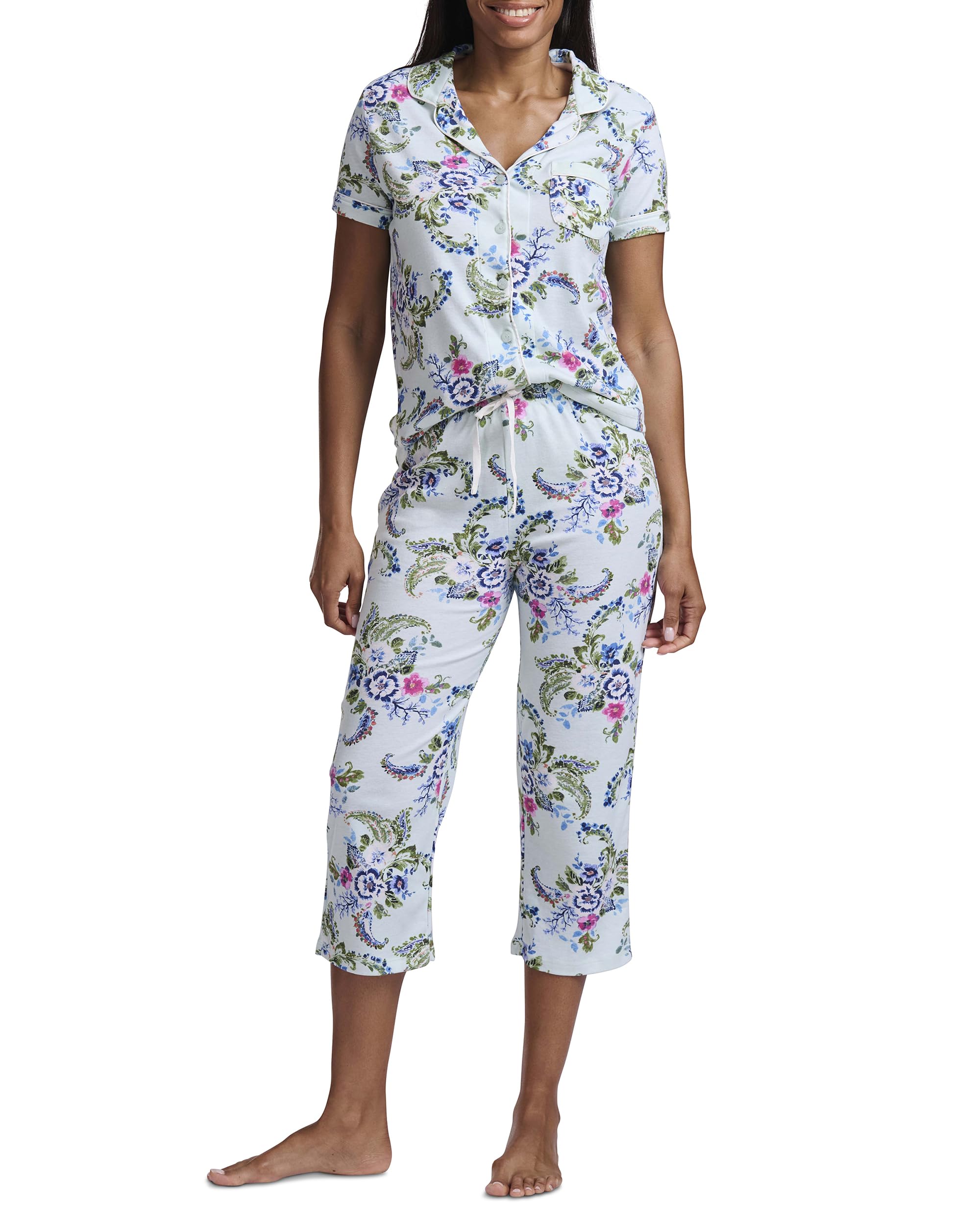 womens Capri Girlfriend Pajama Set