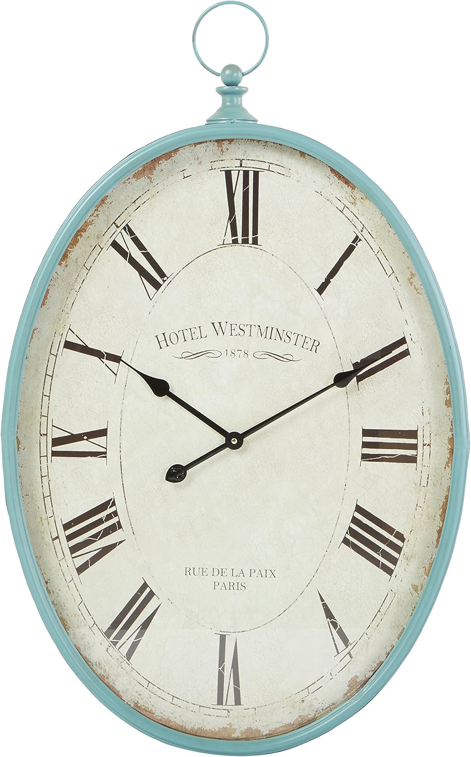 Aspire Sonia Oval Wall Clock, Blue Home & Kitchen