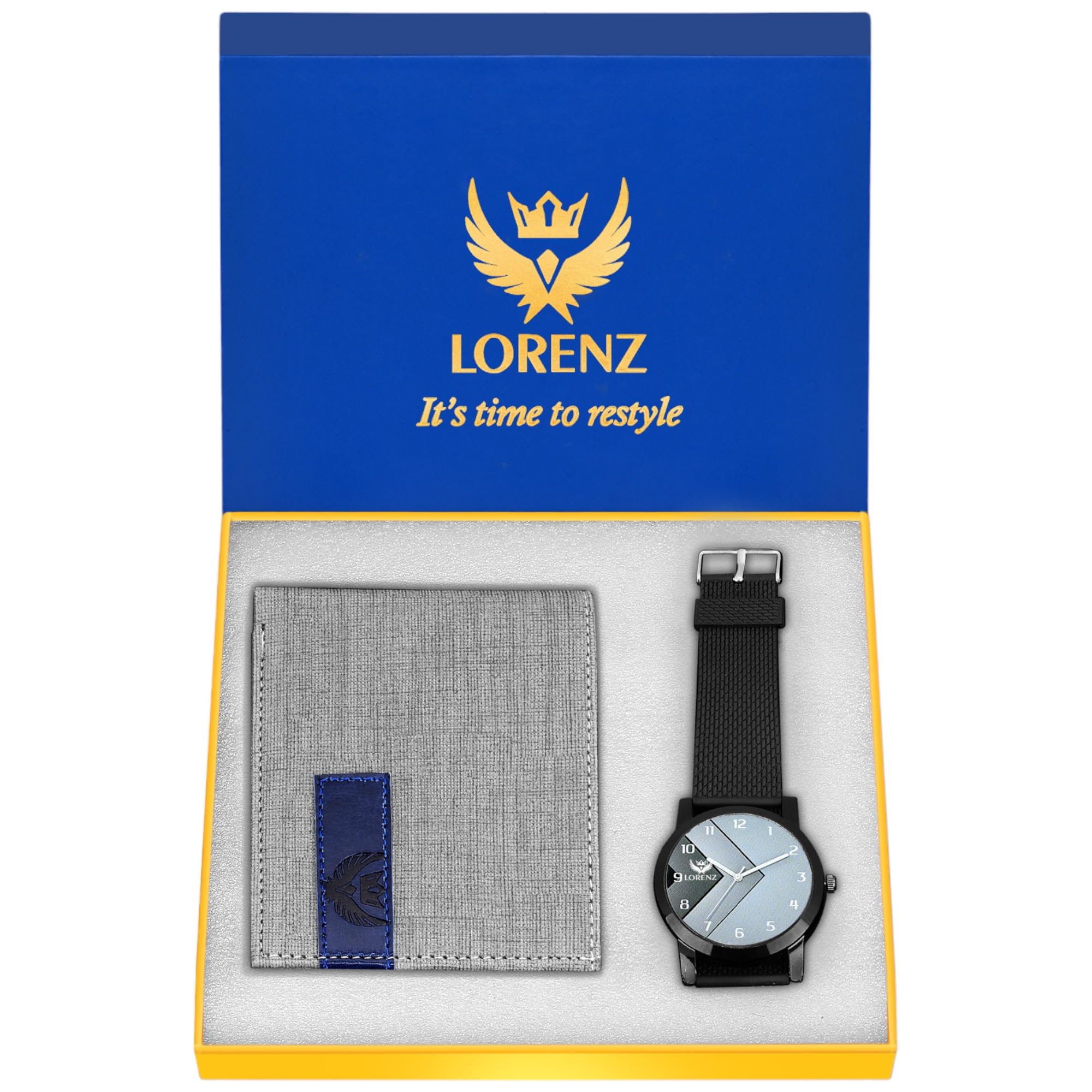 LORENZ Luxury Analogue Mens Watch(Grey Dial Black Colored Strap)-CM-2048WL-17 (B07XHSQHR1) Amazon Price History, Amazon Price Tracker