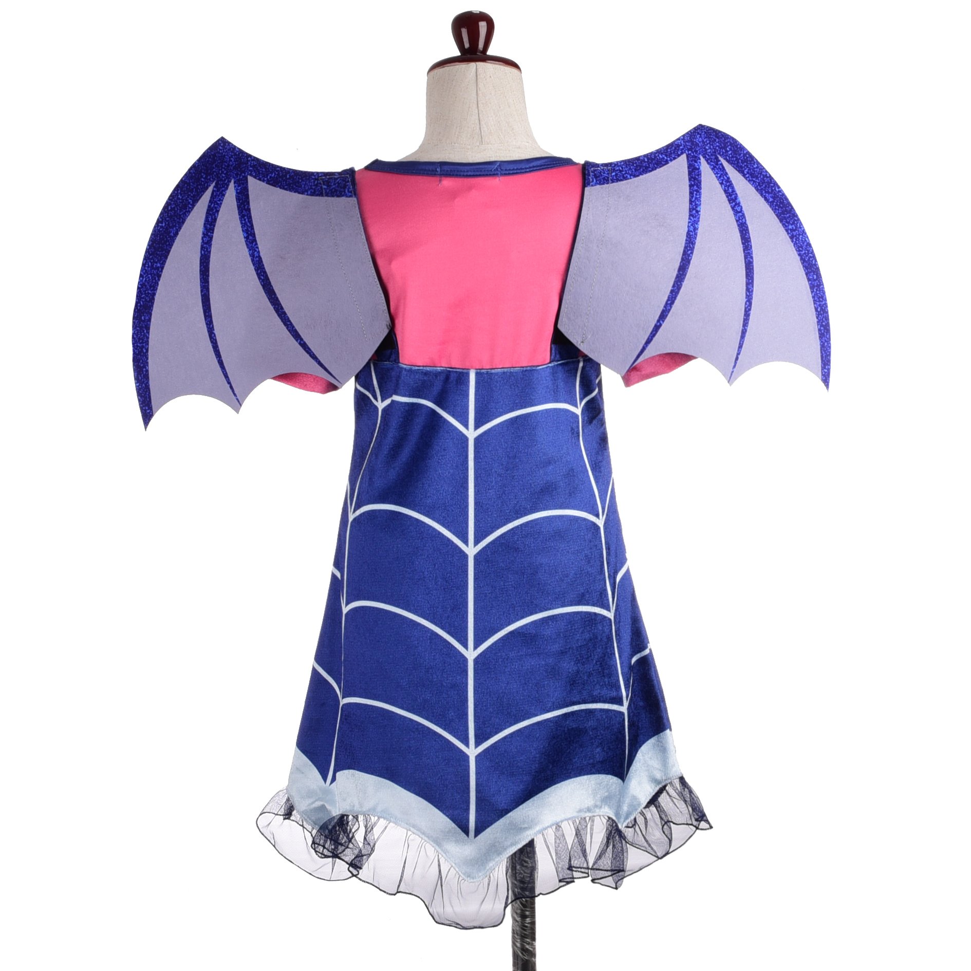 Lito Angels Halloween Costume Fancy Party Dress Up with Bat Wings and Hair Hoop Headwear for Kids Girls Age 3-4 Years, B - Image 2