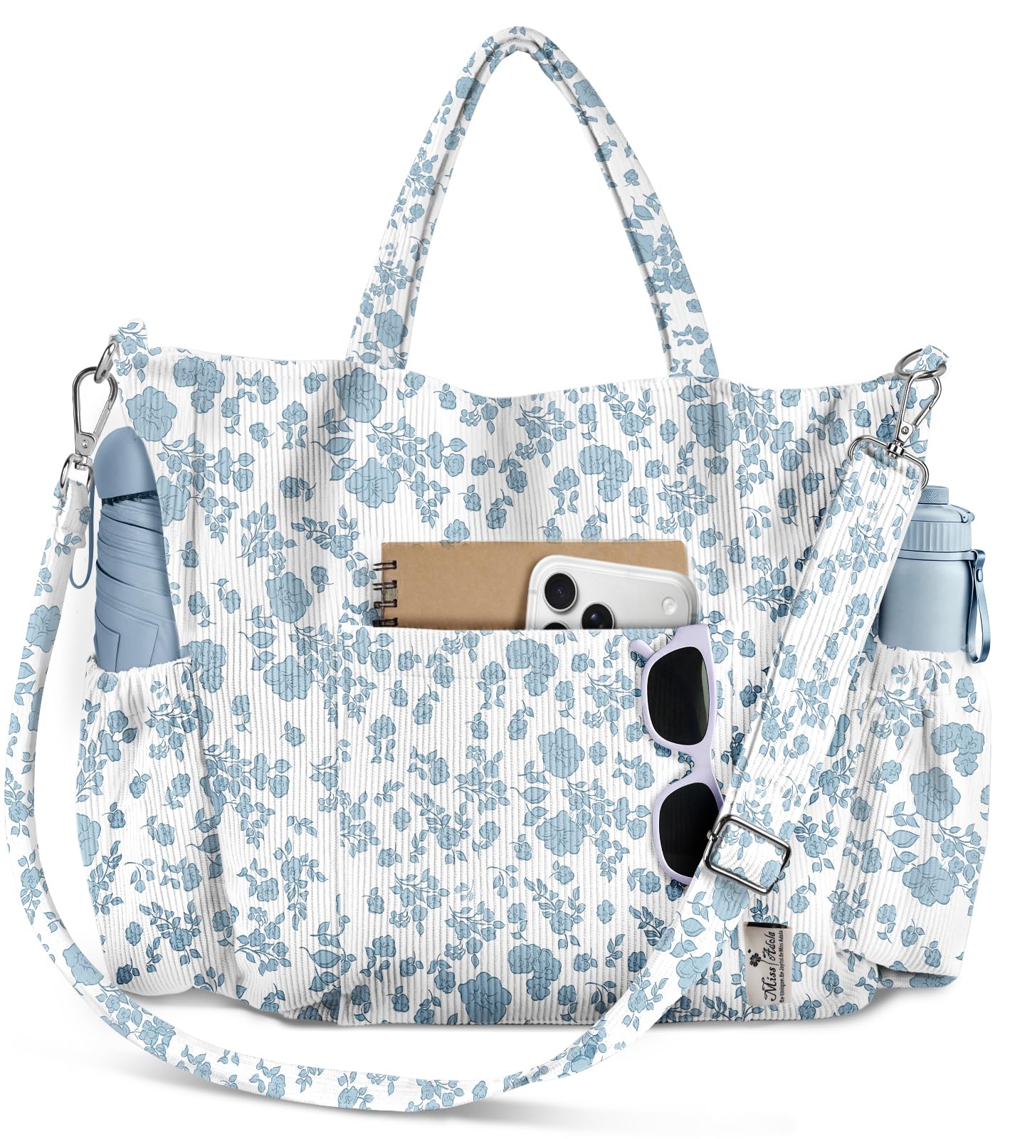 Corduroy Crossbody Tote Bag for Women