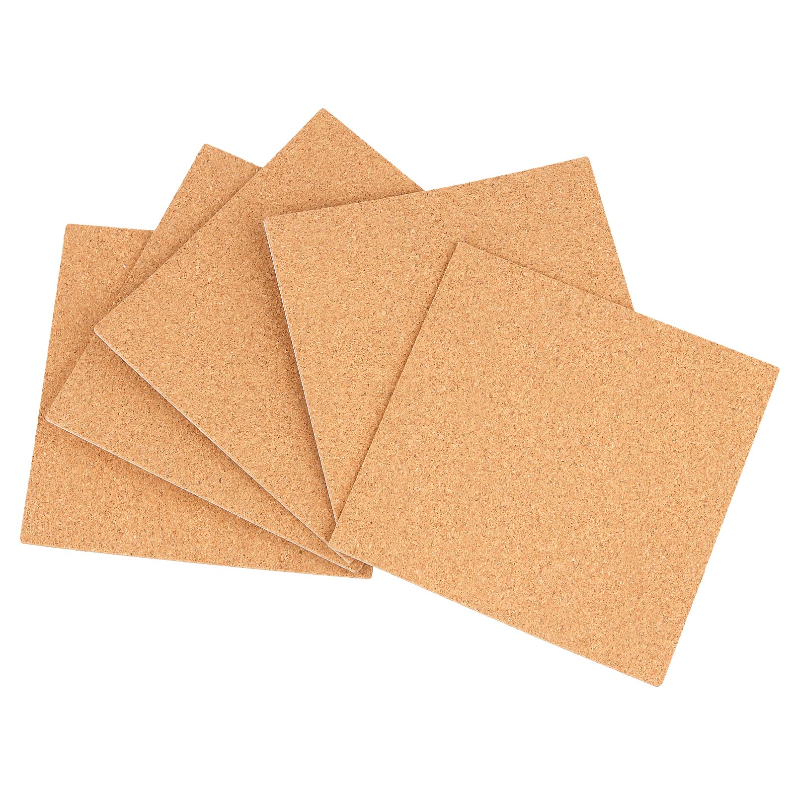 FUNSUEI Sottobicchieri in Sughero 15x15 cm 2 mm per Tazze da Caffè Vino Tè autoadesivi