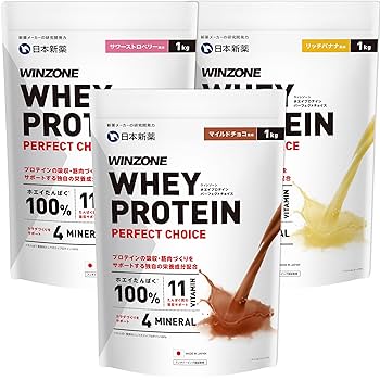 WINZONE PROTEIN WHEY サワーストロベリー風味 3袋セット 製薬会社のスポーツサプリメント『WINZONE』より ホエイ