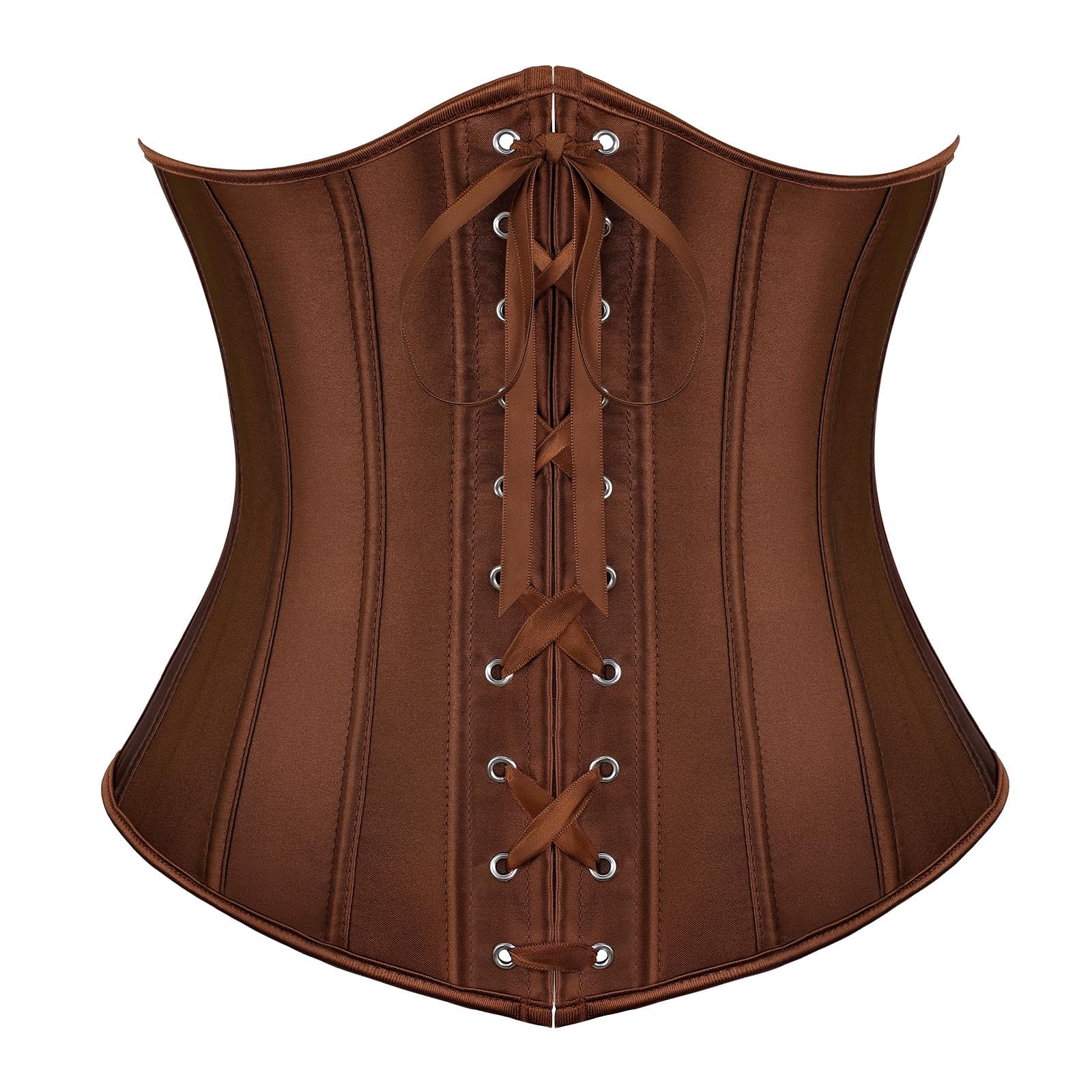 JasGood Corsetto sottoseno da donna, in raso, corsetto gotico, vintage, corsetto