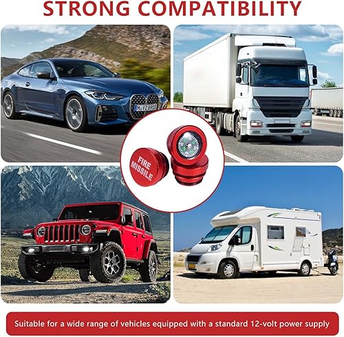 Miniatura 7 de Cubierta de aluminio para encendedor de cigarrillos de automóvil, 3 unidades, se adapta a la mayoría de vehículos con fuente de alimentación