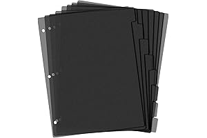 Comprehensive Black Tab Dividers: An Organizational Essential for Notebooks and Binders