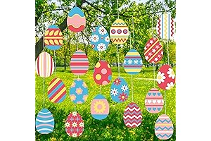 Roowest Large Hanging Easter Eggs Ornaments for Tree Outside