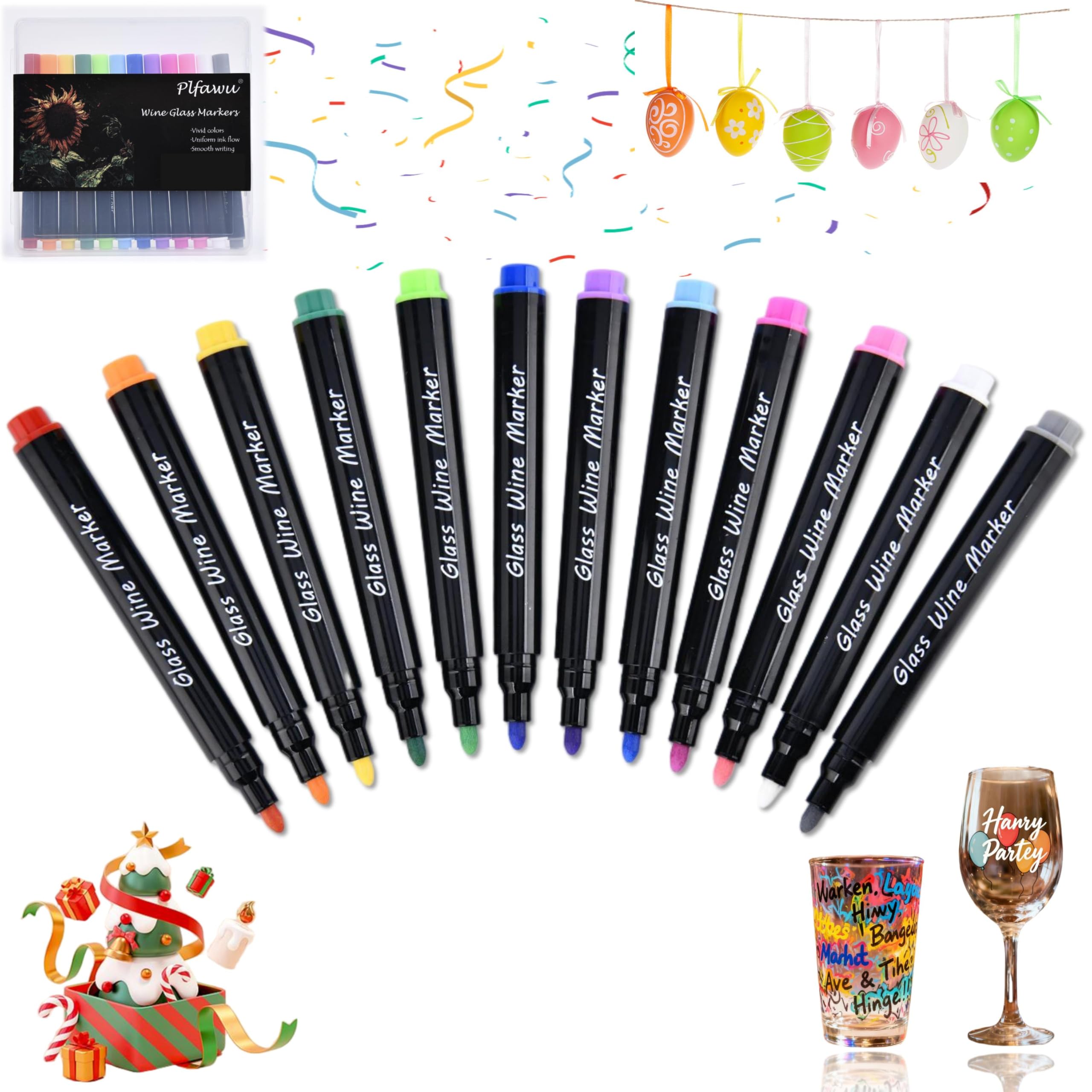 12 Colors Acrylic Wine