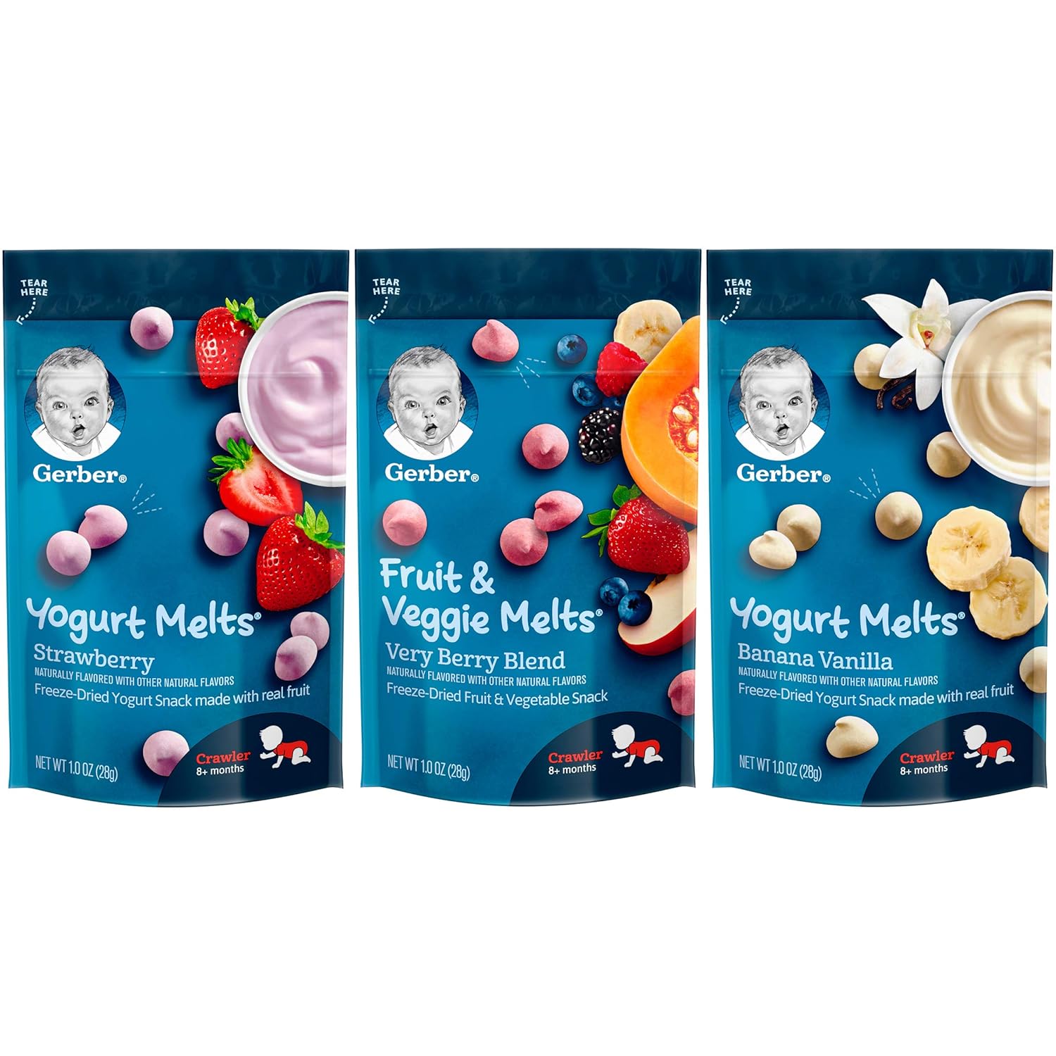 Gerber Up Age Yogurt Melts & Fruit & Veggie Melts Surtido Paquete