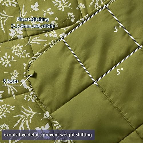 Vista 277 de yescool - Manta con peso, 10 libras, fresca, transpirable, con cuentas de cristal prémium, lavable a máquina, para dormir, 90-110 libras, 41 x 60