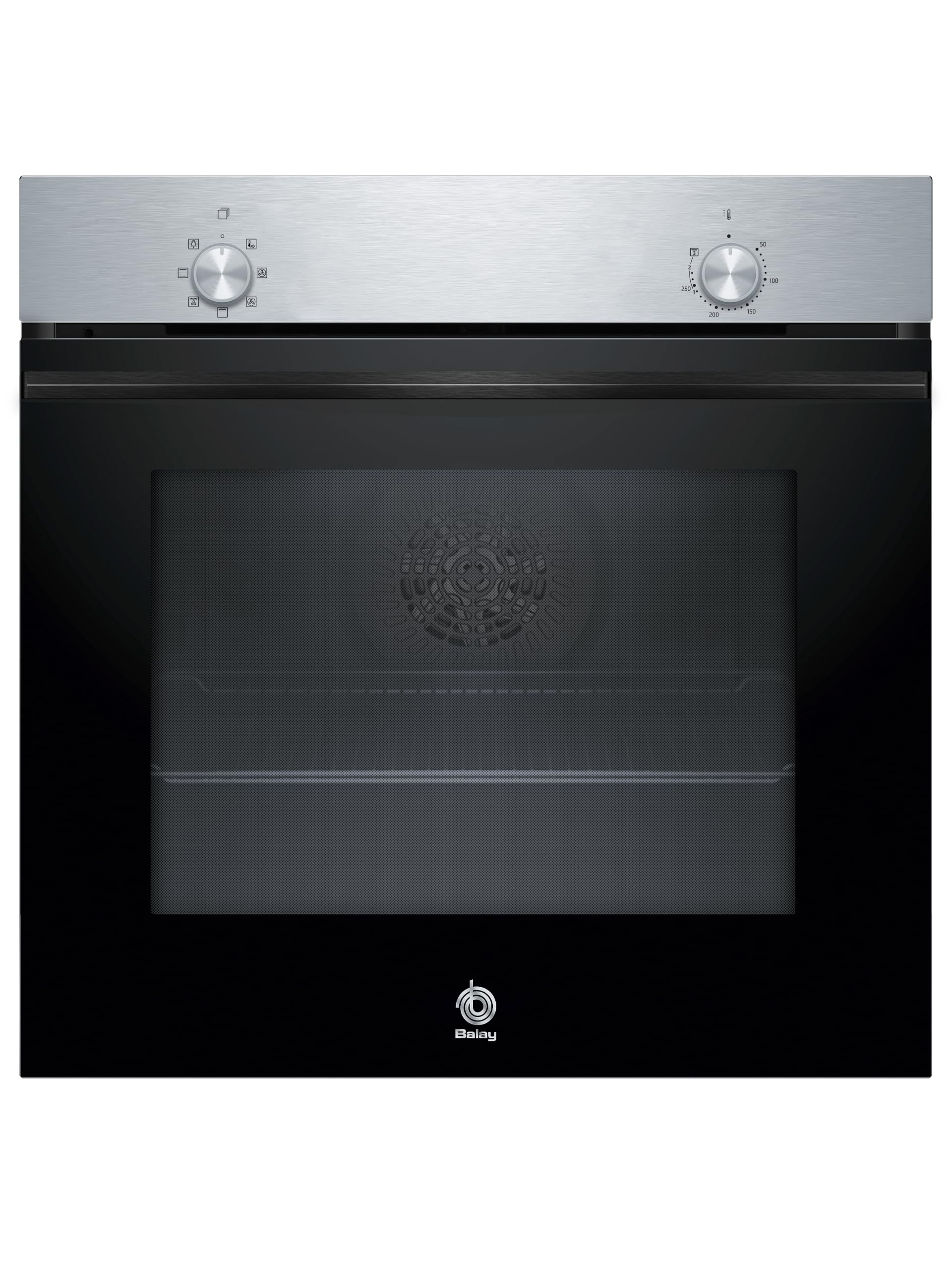 Balay - Horno Multifunción, 60 x 60 cm, 5 funciones, Gradas Cromadas, Cristal Negro/Acero Inoxidable, 3HB4000X3