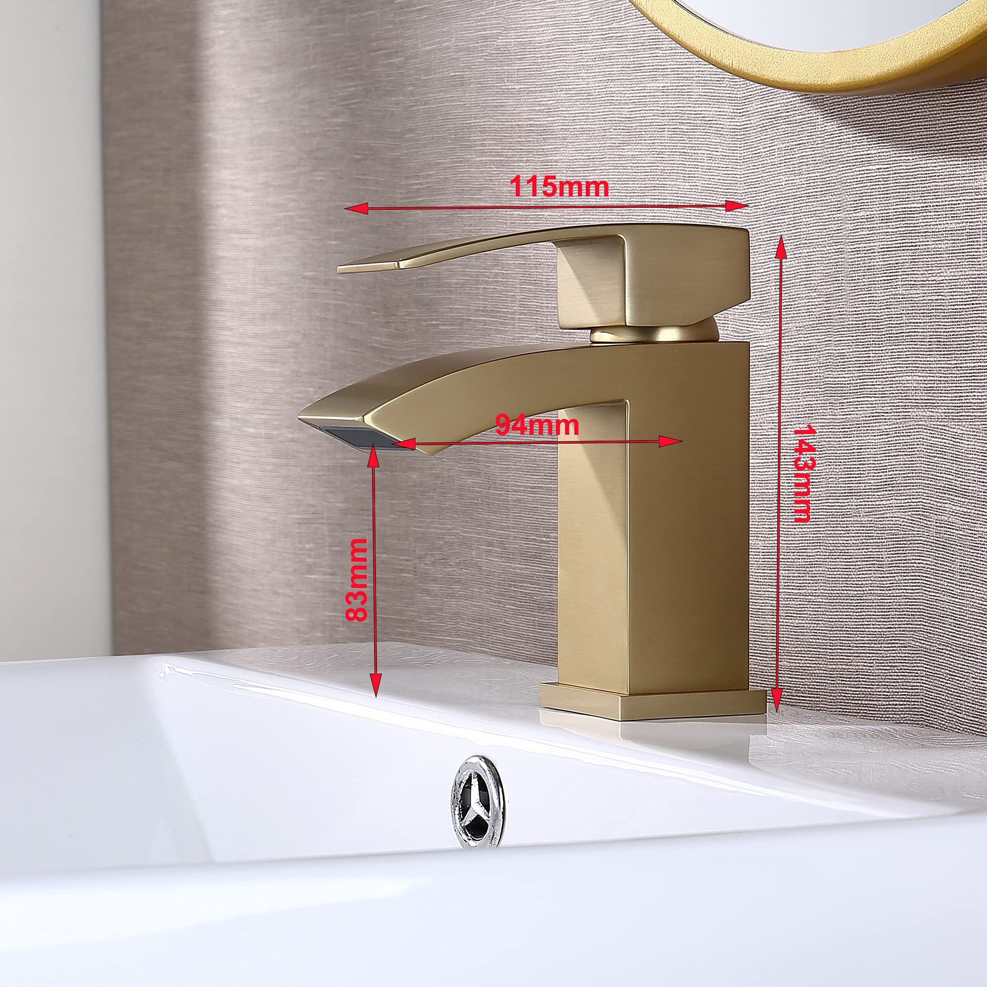 Wasserfall-Armatur ölgeriebene Bronze – Gefäß-Waschbecken Wasserhahn Mit Pop-Up Ablauf, Für 1 Loch