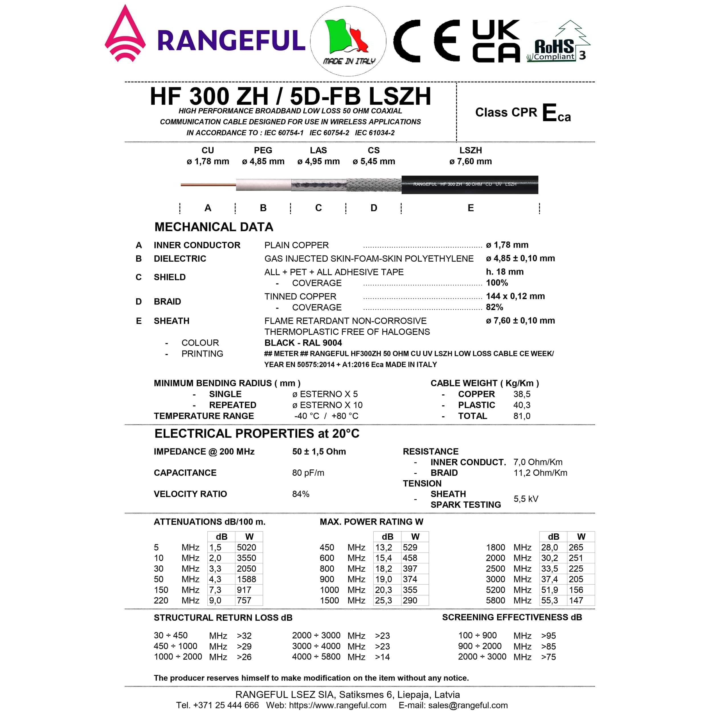 N Maschio a SMA Maschio Cavo coassiale 5m 50ohm 5D-FB Ø7,5mm prolunga 5 metri a bassissima perdita per LTE Antenna esterna 4G 5G Modem Amplificatore GSM Router WIFI Ripetitore cellulare