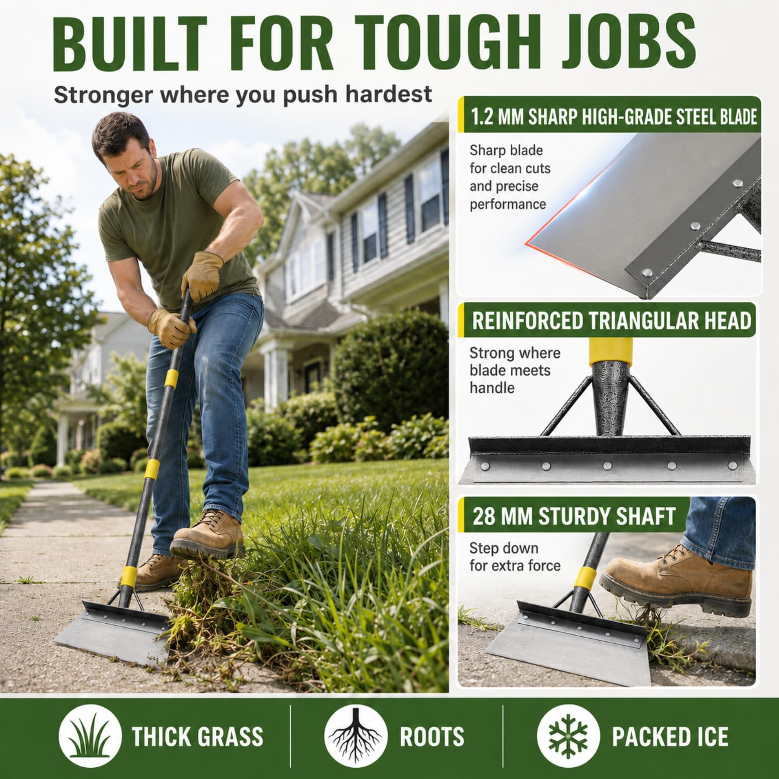 Garden Shovel & Floor Scraper - 60" Handle -4 Garden Shovel & Floor Scraper - 60" Handle -4