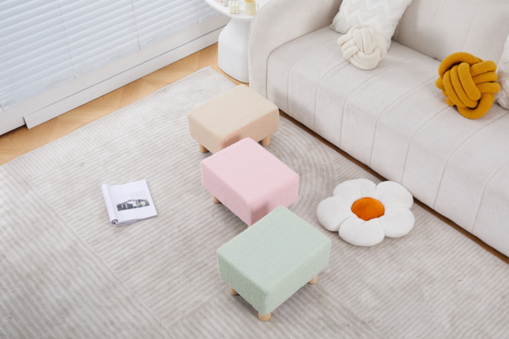 Amazon.com: Wimarsbon Ottoman,Modern Footrest with Soft Padded