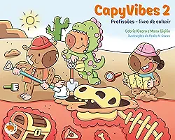 CapyVibes 2 - Profissões: Livro de colorir