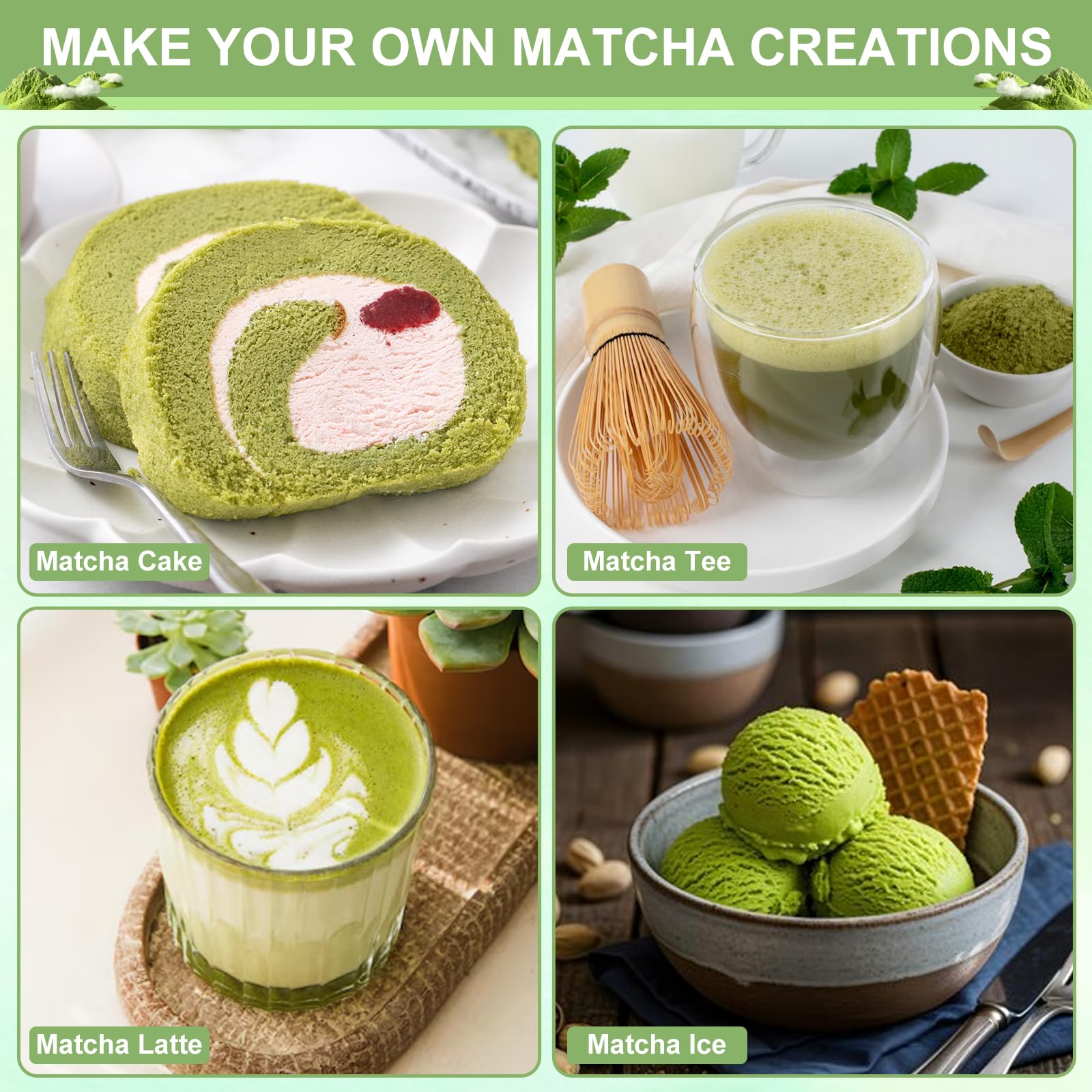 Produktbild von Matcha Schale 8 Stück Matcha Whisk Set, Matcha Set, Matcha