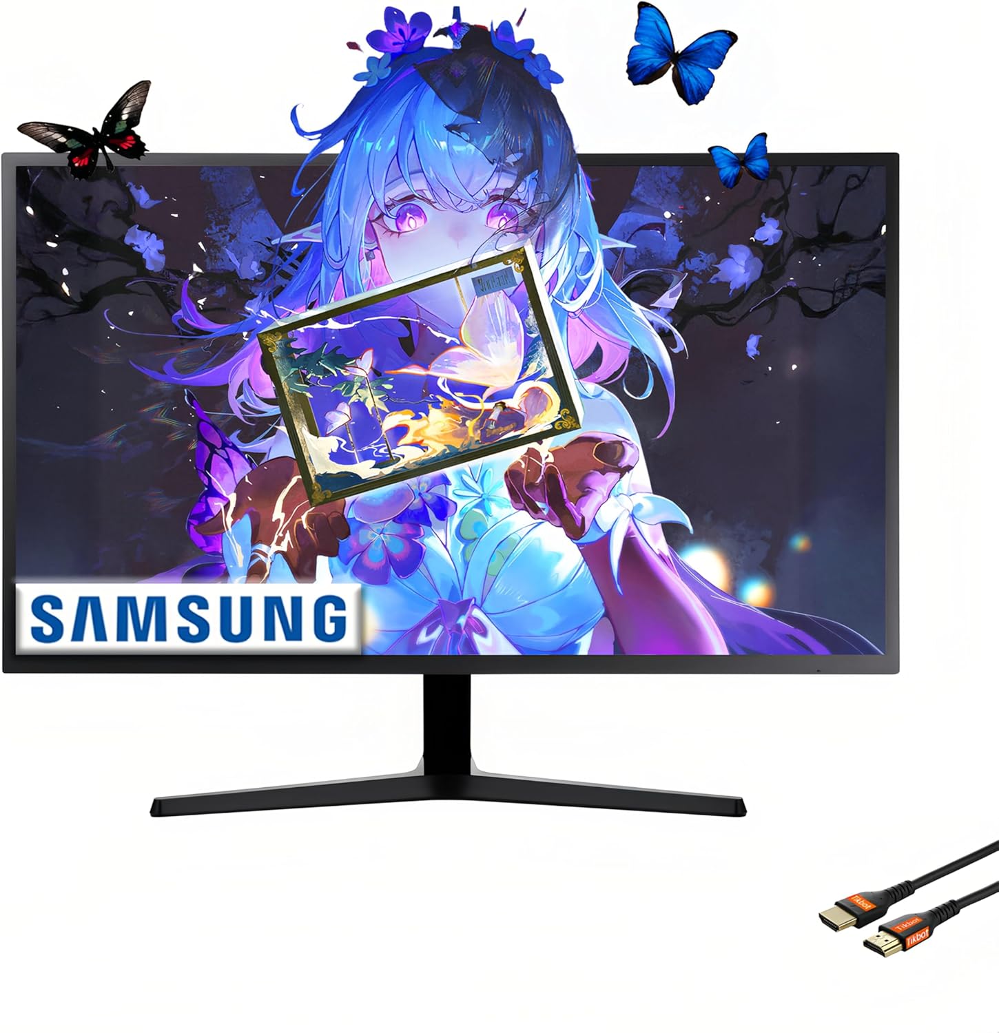 Samsung 32 Inch 4K Monitor(3840x2160), 60Hz, 4ms, AMD FreeSync, Eye Saver, HDMI/Display Port, Flicker Free Mode, with HDMI Cable