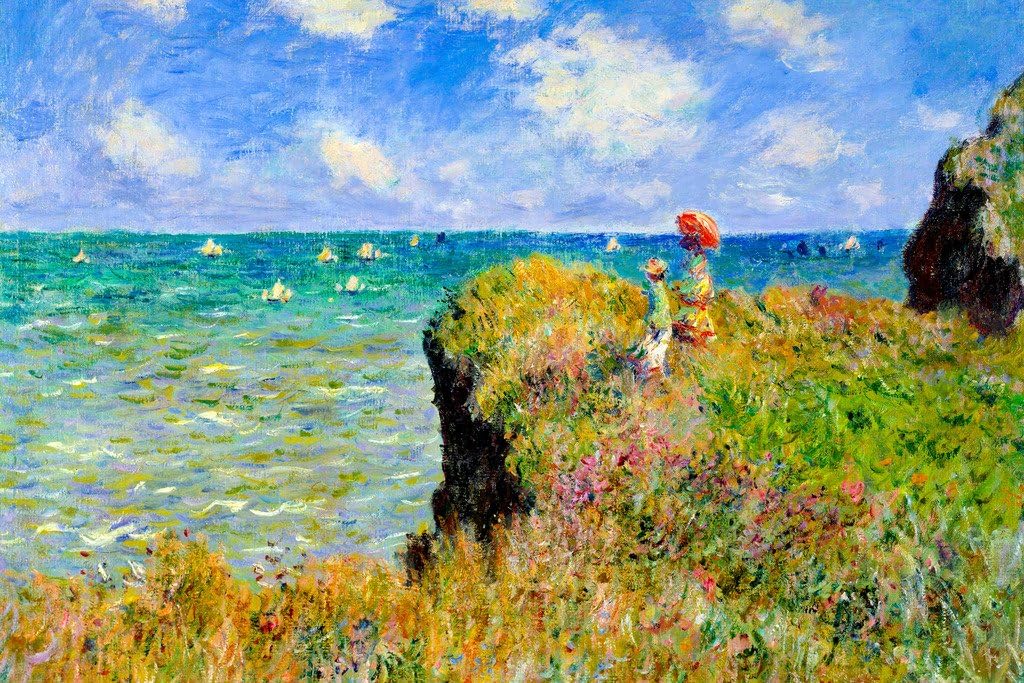 Claude The Cliff Walk at Pourville Impressionist Art