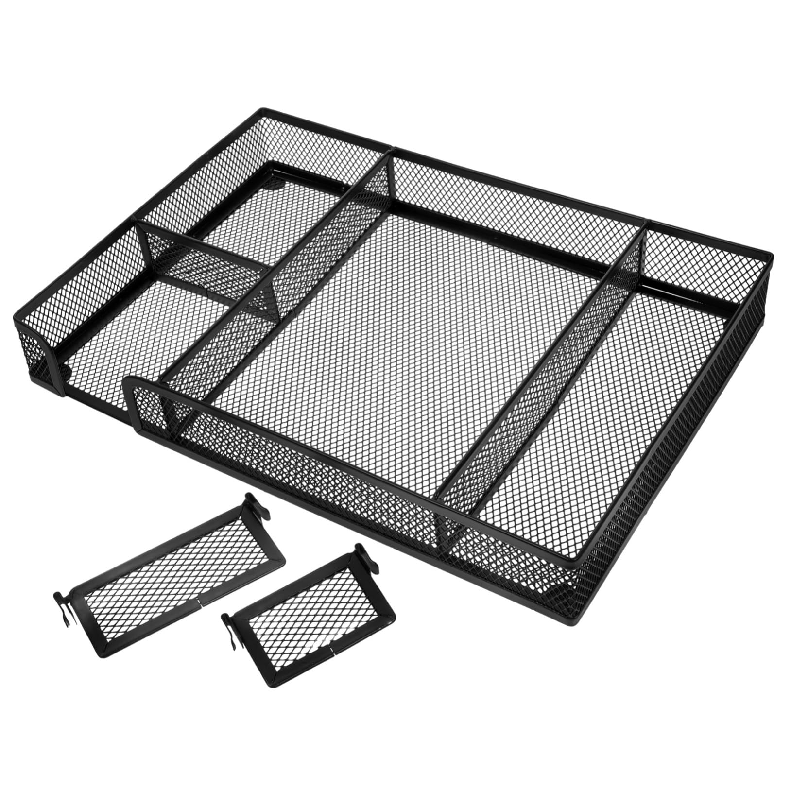 DOITOOL 3 Piezas Organizador de Escritorio Malla Metálica Multifuncional Compacto y Resistente Divisor para de Espacio para Oficina y Papelería