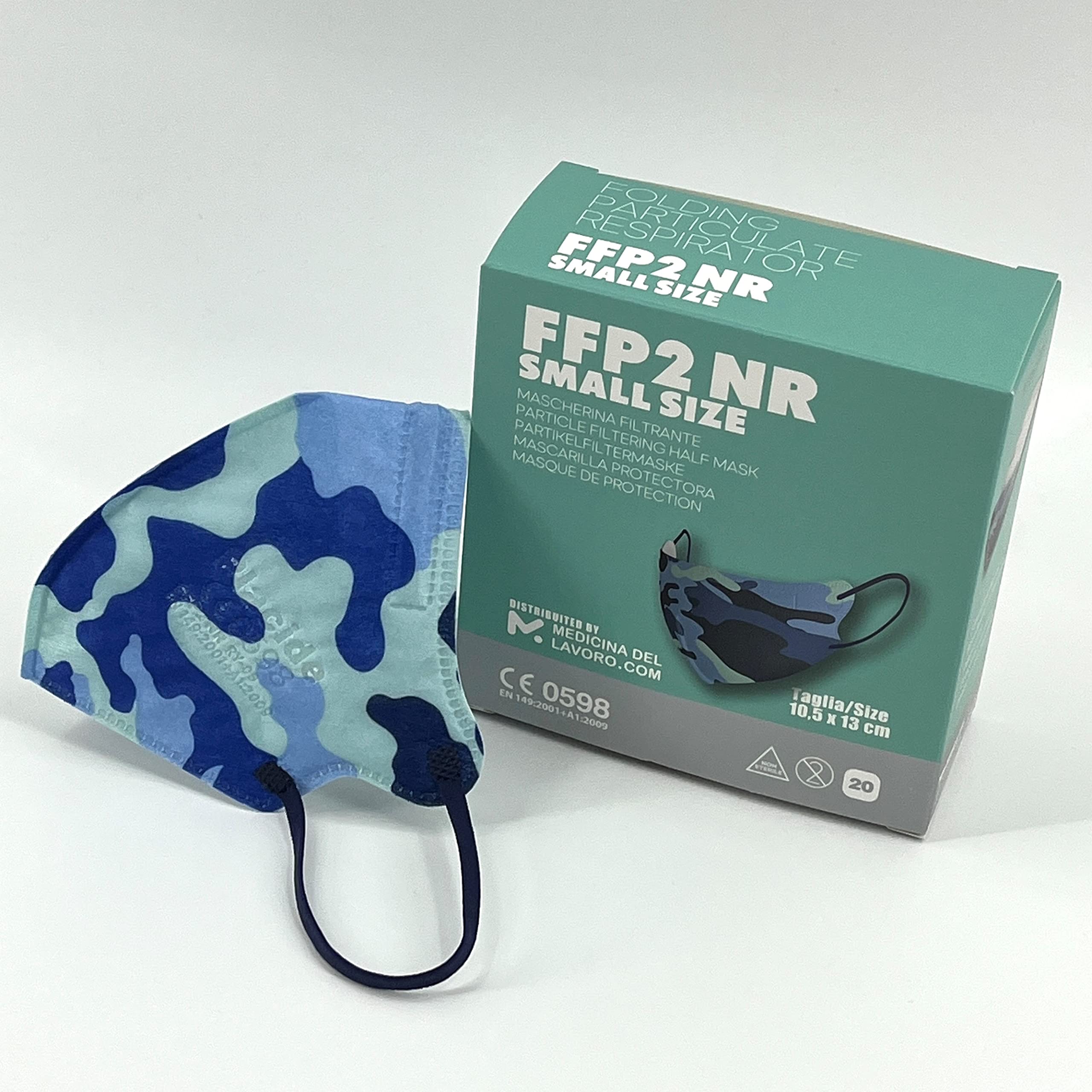 20 Mascherine FFP2 Fantasia Taglia Small | Certificate CE | 4 Strati Senza Valvola | Protezione Facciale - Foto 7