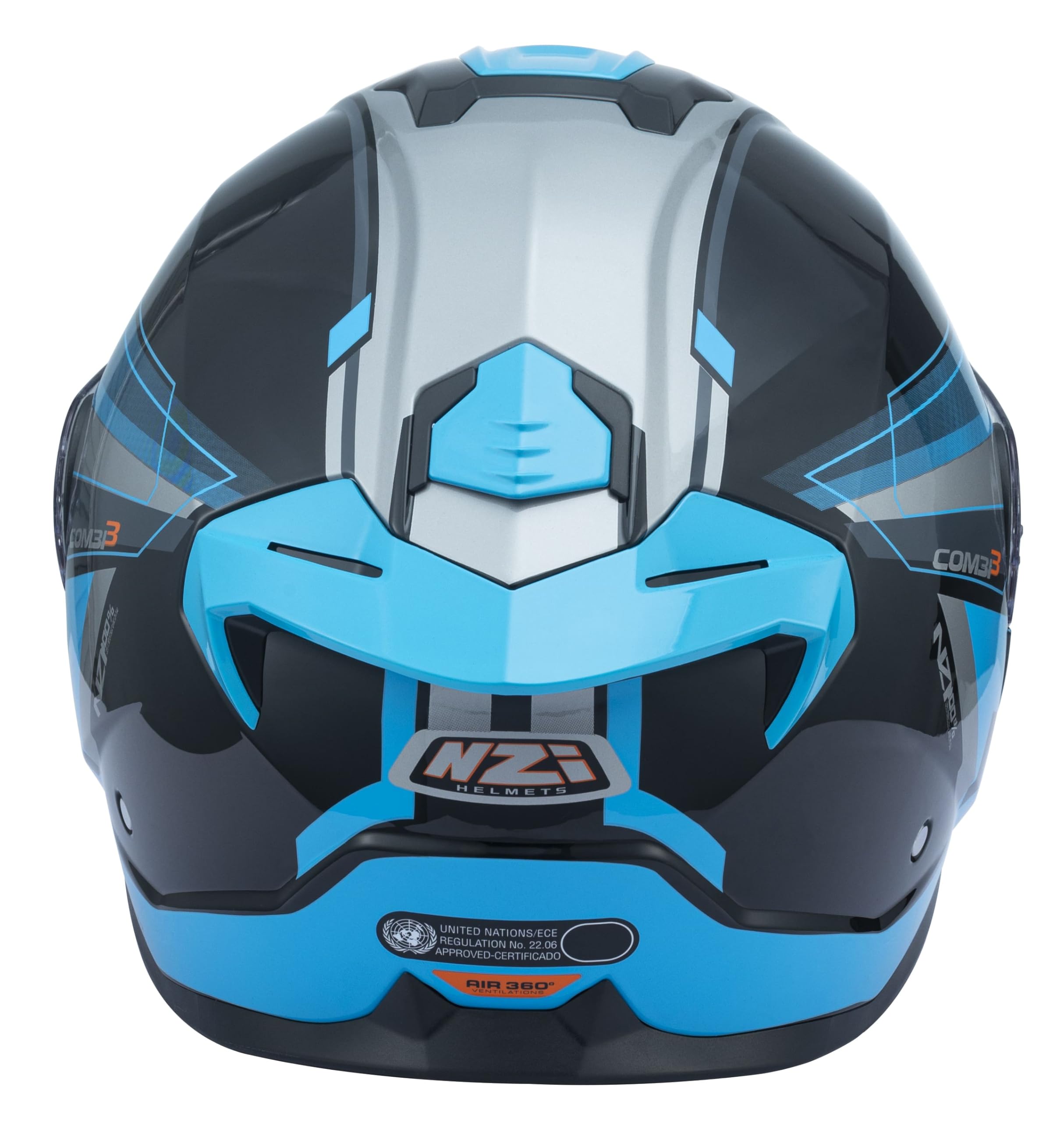 NZI Combi 3 Duo Daily Antra&Black&Blue Casco Modular para Motocicleta