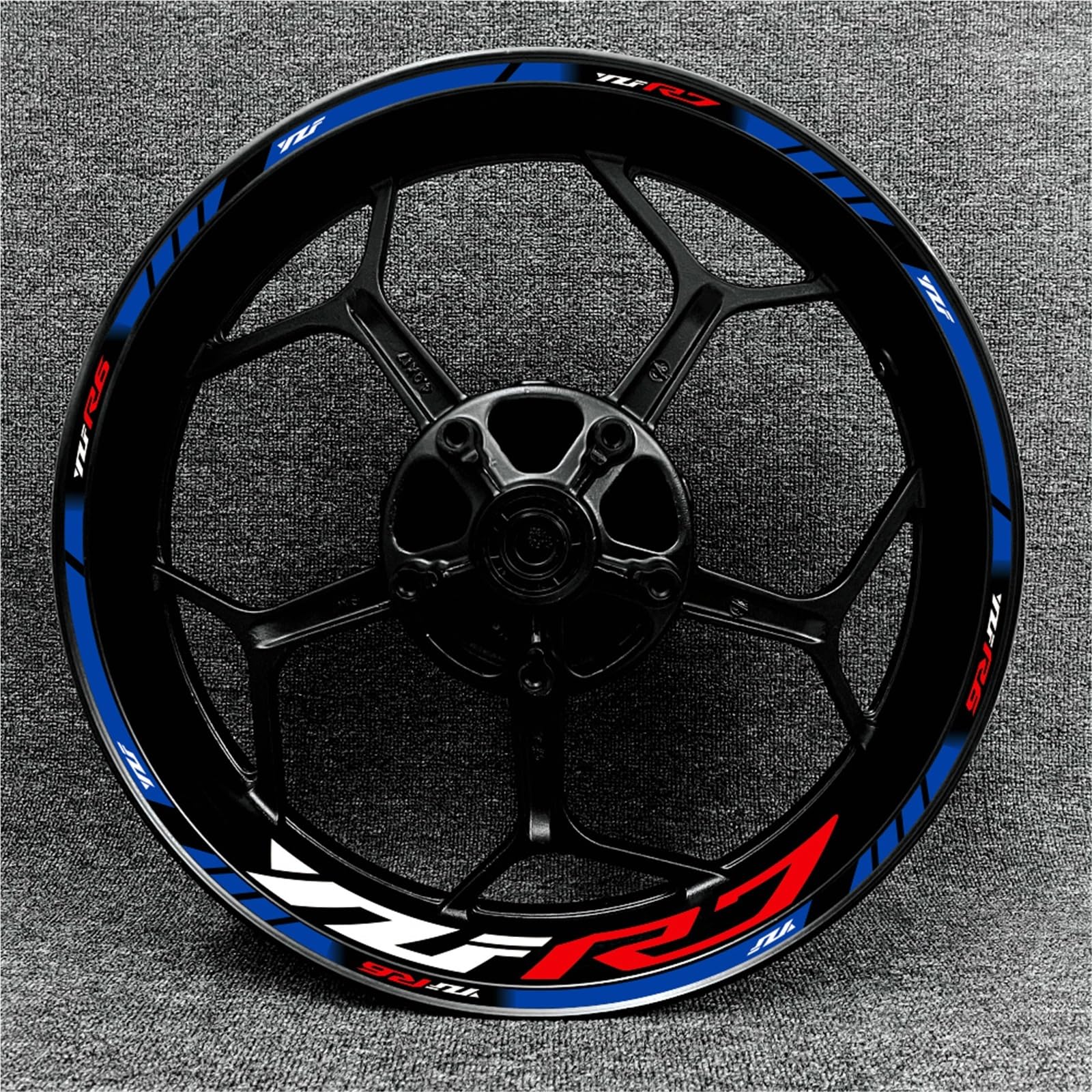 Motorrad 17 Zoll Innere Und Äußere Rad Hub Aufkleber Dekorative Felge Reflektierende Aufkleber Für YZF R7(Set Meal 19)