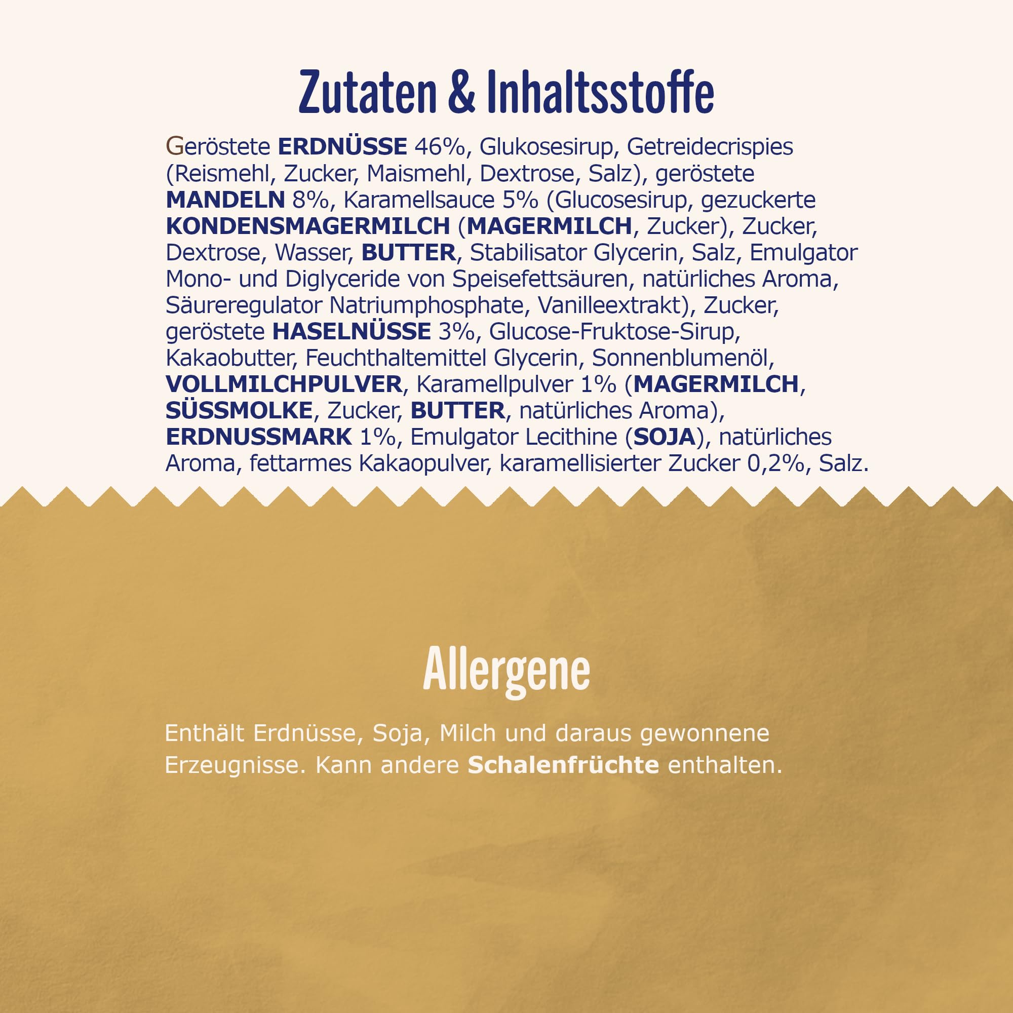 Nussriegel Corny Nussvoll Dreierlei Nuss und Karamell, mit Erdnuss, Mandel und Haselnuss, 40x24g