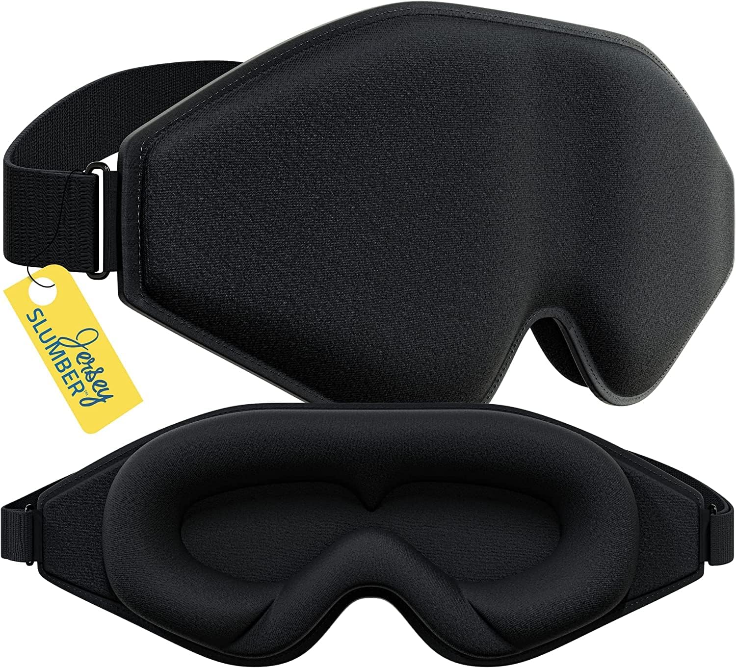 Silk Sleep Eye Mask for Men Women, Comfortable Super Soft Eye Mask with Adjustable Strap, 100% Pure Silk, Works with Every Nap Position, Ultimate Sleeping Aid Blindfold, Blocks Light, Jersey Slumber