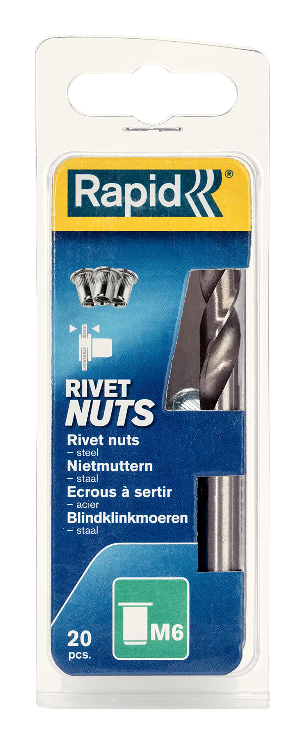 RapidM6 5000673 Rivet Nuts, Ø6 mm, Silver