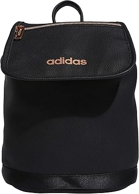 Premium Mini Backpack, Black PU Leather/Rose Gold, One Size