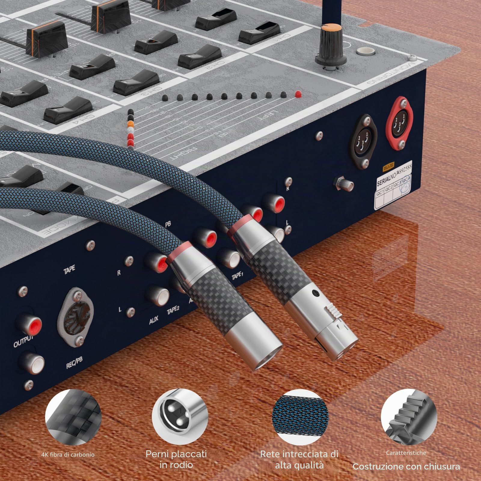 Highend - Cavo audio placcato in argento di alta qualità con connettore XLR, 3 pin, HiFi bilanciato, per lettore CD, livello di uscita e uscita (X405XR1801-1,5M)