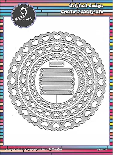 Miniatura 2 de Alinacutle Marco de anidación troquelado, fondo de tarjeta de corte de metal, juego de troqueles de marco de tarjetas, troqueles de papel para