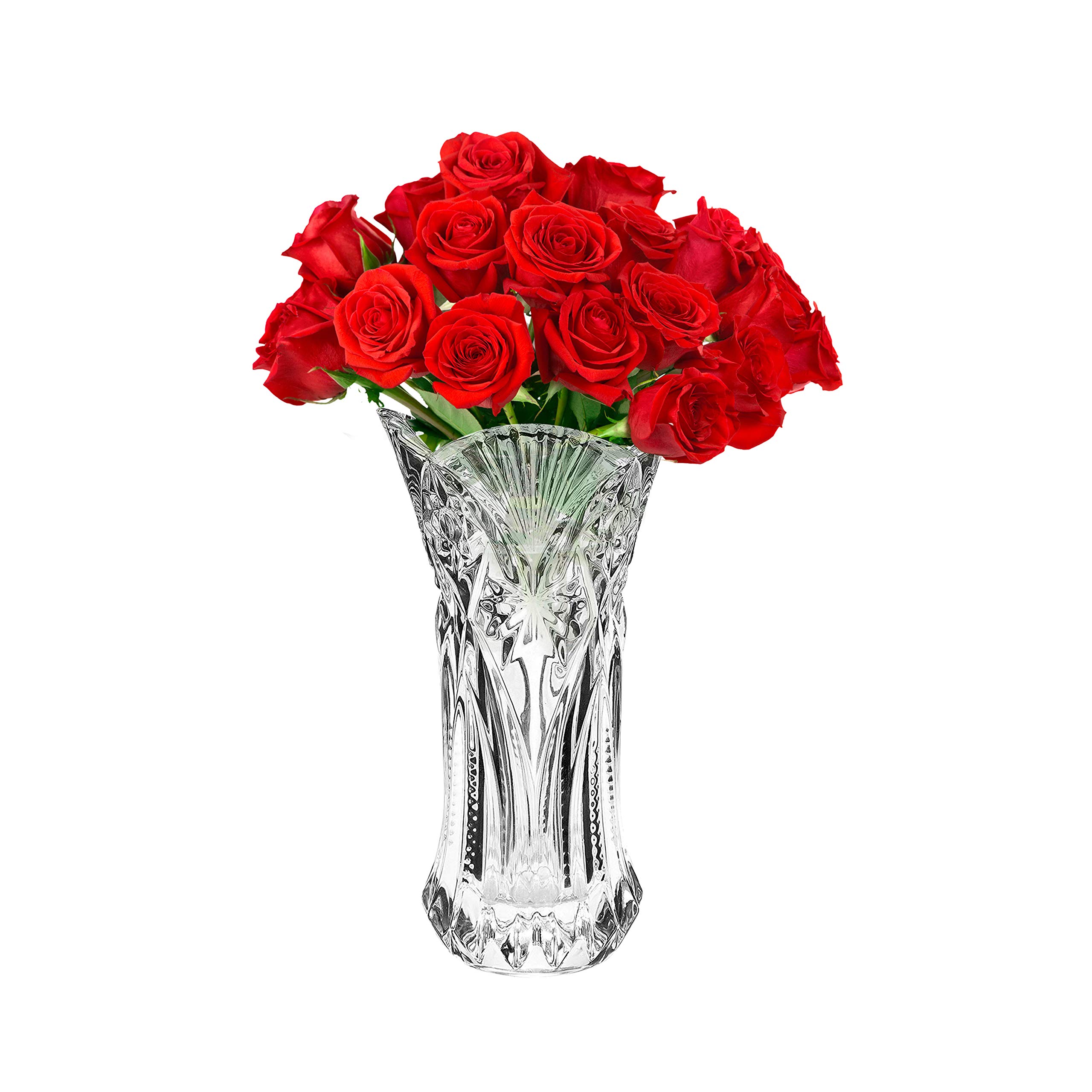 Rcr Opera Collection 25cm Tall Crystal Flower Large Vase Cut Glass