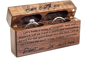 Auchic Double Ring Box for Proposal, Wedding, Anniversary Ideas