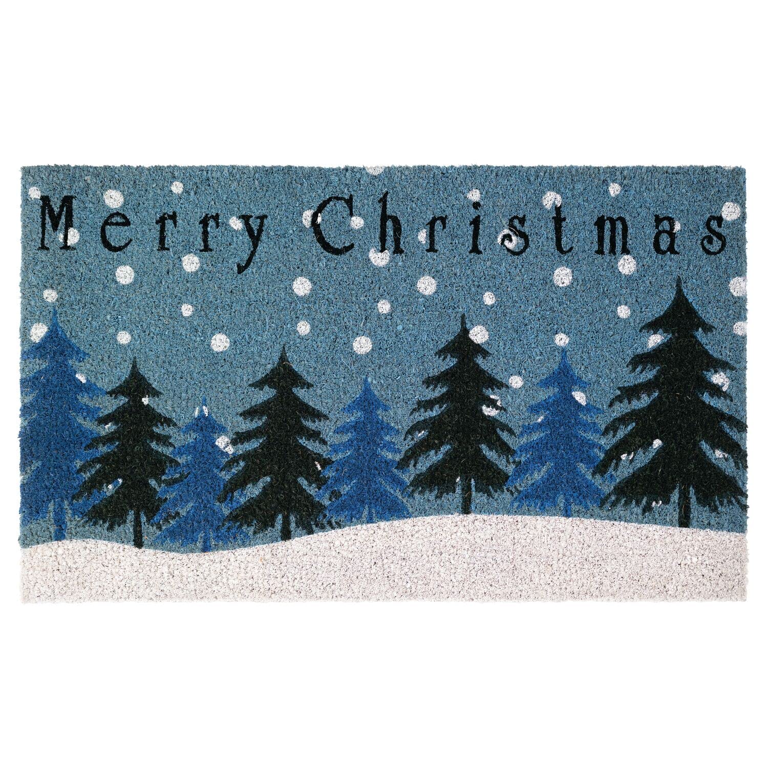 Notrax, Merry Christmas Trees, Vinyl-Backed Natural Coir Doormat, Entry Mat for Indoor or Outdoor Use, 18"x30", C12 (C12S1830MC)