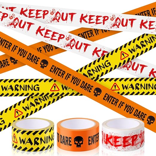 3 Rolls 2 Inch x 450 ft Halloween Decoration Caution Tape