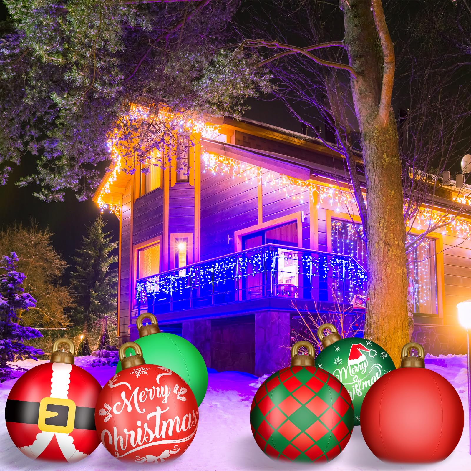 Snapklik.com : Jetec 32 Inch Giant PVC Inflatable Christmas Ball ...