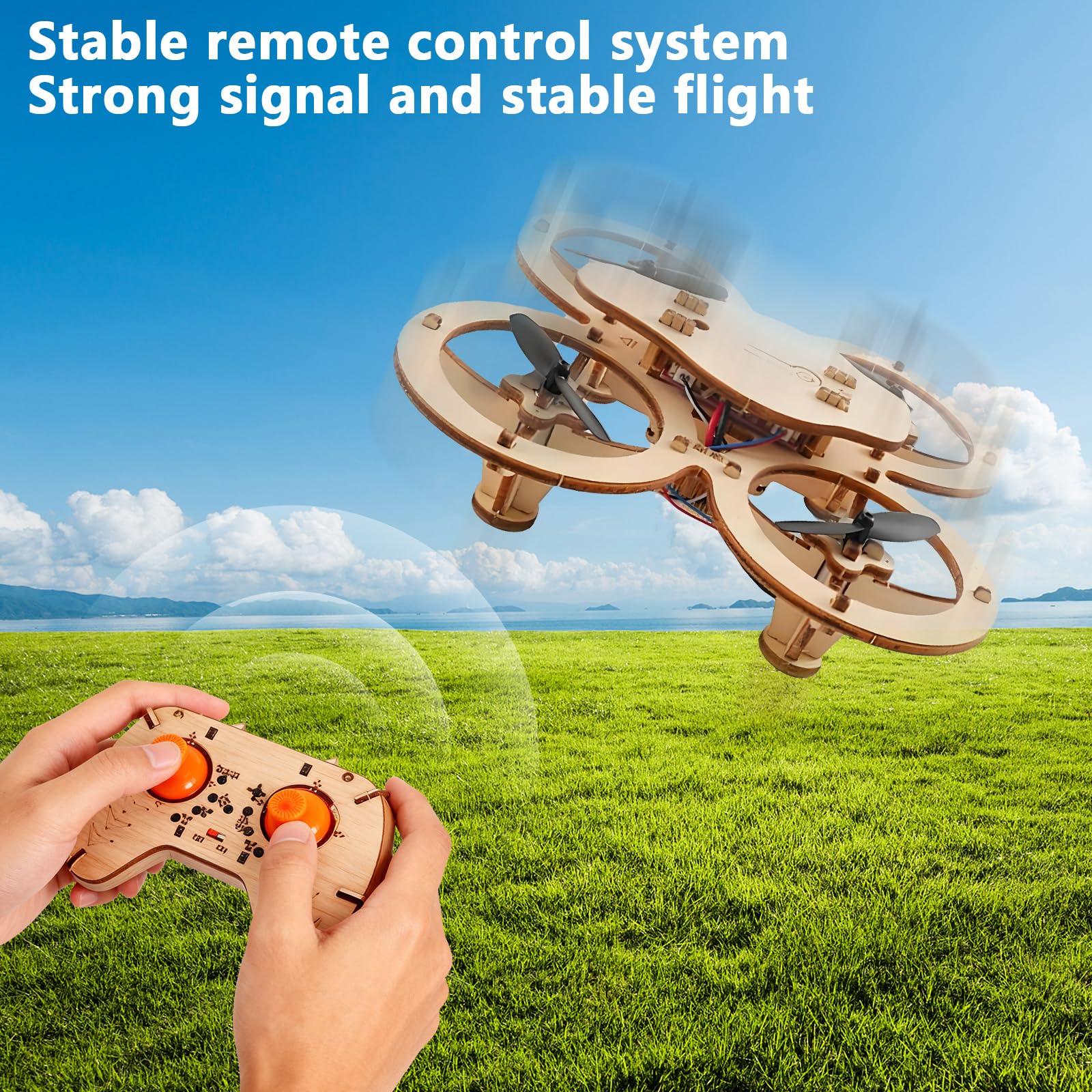 DIY Drone Kit à Construire,Drone Quadricoptère à Monter Soi-même,kit de modèle de construction de quadricoptère RC,Maquettes Créatives et Kits Scientifiques Éducatifs pour Enfants et Adultes