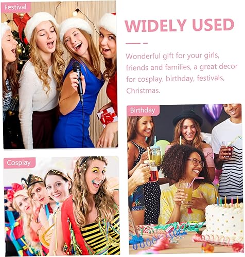 Miniatura 6 de SHERCHPRY 4pcs Angel Headband Glowing Headdress Decor Angel Themed Headband Furry Hairband Angle Wing Headband Angel Headband Prop Glowing Hairband