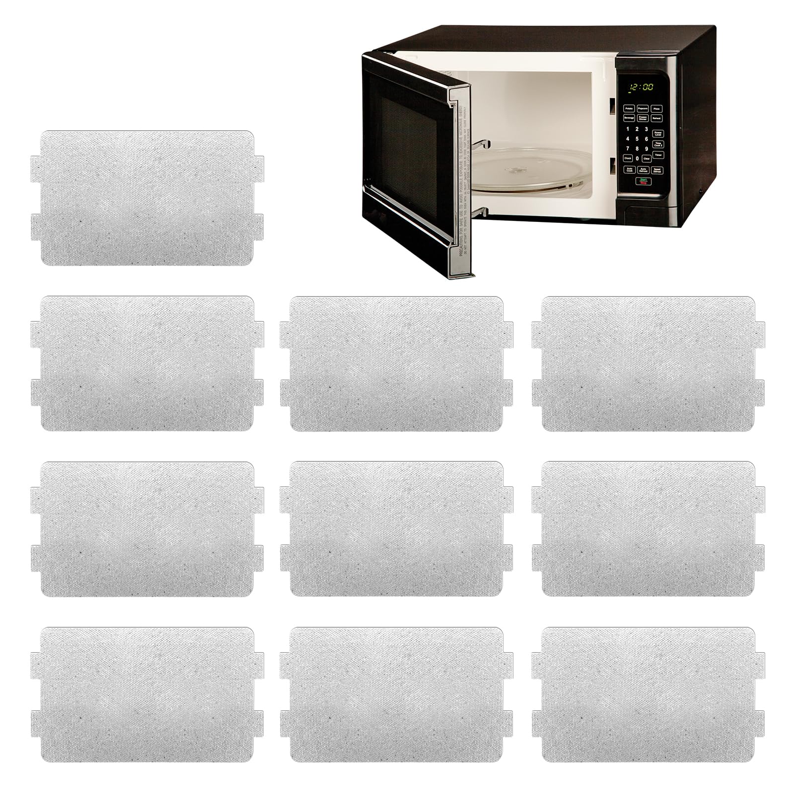 10 Pezzi Mica per Microonde, Yvmew Forno a Microonde Piastra di Mica Accessorio,Sostituzione del Foglio di Mica del Forno a Microonde Ripara Accessorio di Riparazione,Accessori Microonde per Cucina